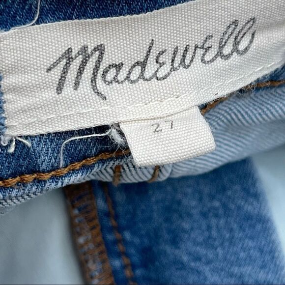 Madewell High Rise Button Fly Cut Off Denim Shorts 27 - Picture 6 of 7